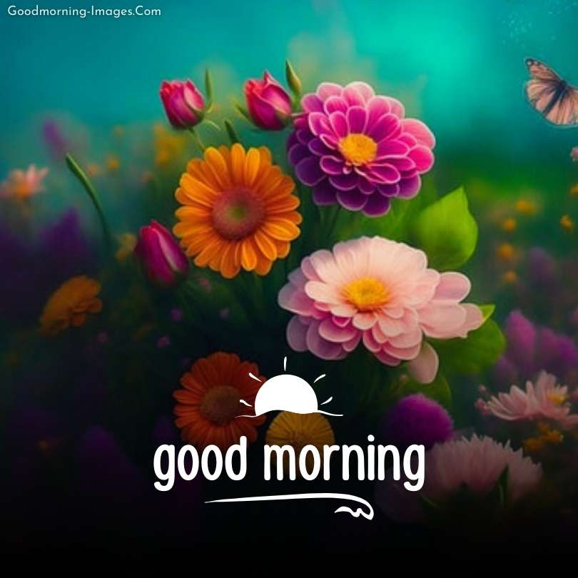 Lovely morning flower wishes images
