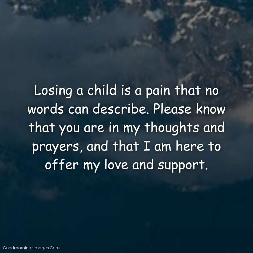 Comforting Sympathy Messages for Loss of a Child