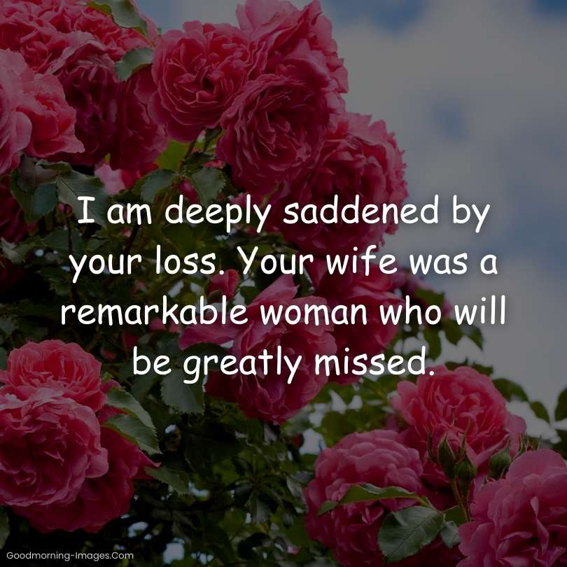 Sympathy Messages Card For Wife