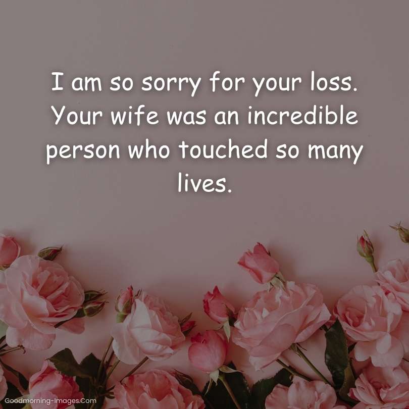 Sympathy Messages For Loss Wife