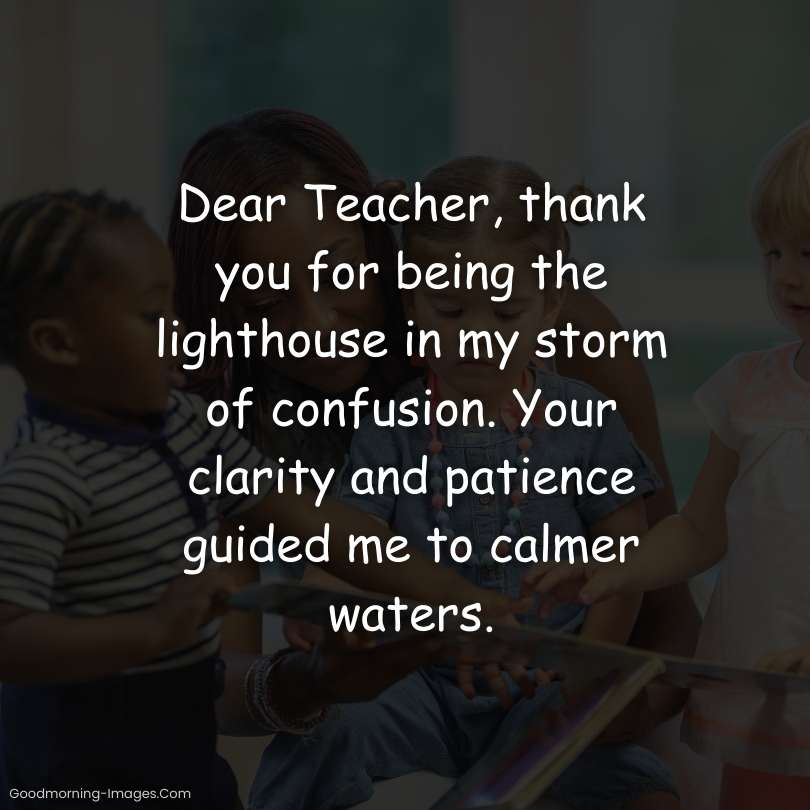 Thank You Notes For Teacher